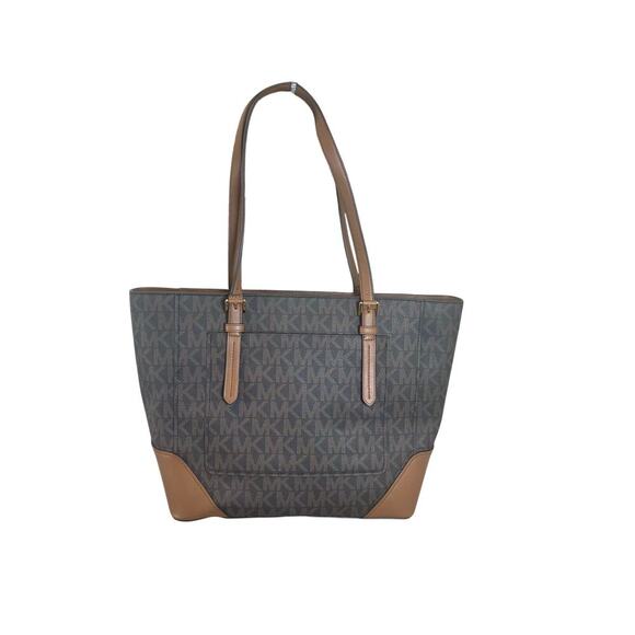 NEW MICHAEL KORS ARIA LARGE TOTE BAG BROWN/ACORN GOLD ACCENTS CARRYALL VERSATILE - Picture 10 of 16